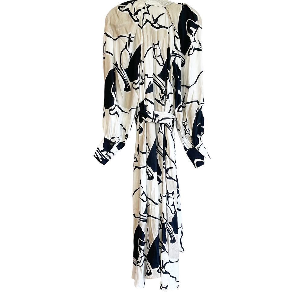 Ted Baker London Midi Shirt Dress with Splits Snap Button Size 2 / US Size 6 NWT - Picture 6 of 12